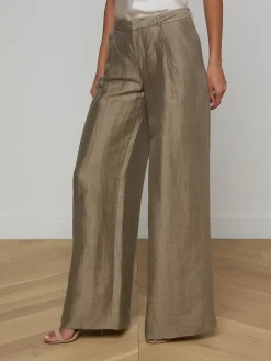 Allanah Linen-Blend Trouser