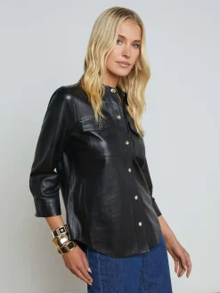 Avina Leather Shirt