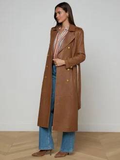 Baylee Leather Trench Coat