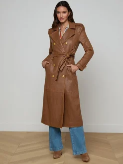 Baylee Leather Trench Coat