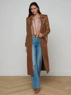 Baylee Leather Trench Coat