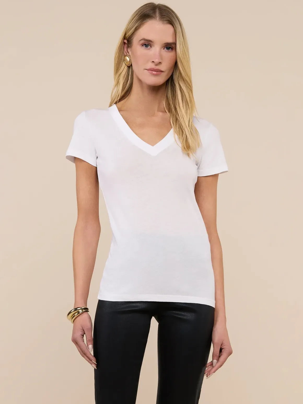 Becca Cotton V-Neck Tee