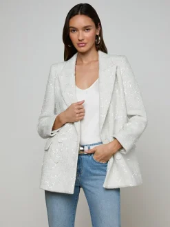 Cambrie Oversized Sequin Blazer