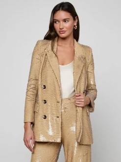 Cambrie Oversized Sequin Blazer