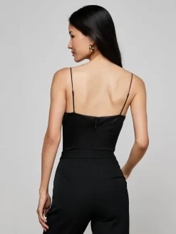 Dara Stretch-Satin Bodysuit