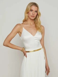 Dara Stretch Satin Bodysuit