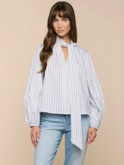 Deon Tie-Neck Blouse
