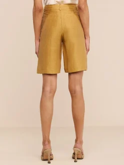Doretta Linen-Blend Bermuda Short