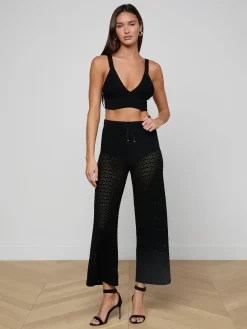 Gaelle Pointelle Knit Pant