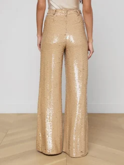 Gavin Sequin Wide-Leg Pant
