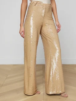 Gavin Sequin Wide-Leg Pant