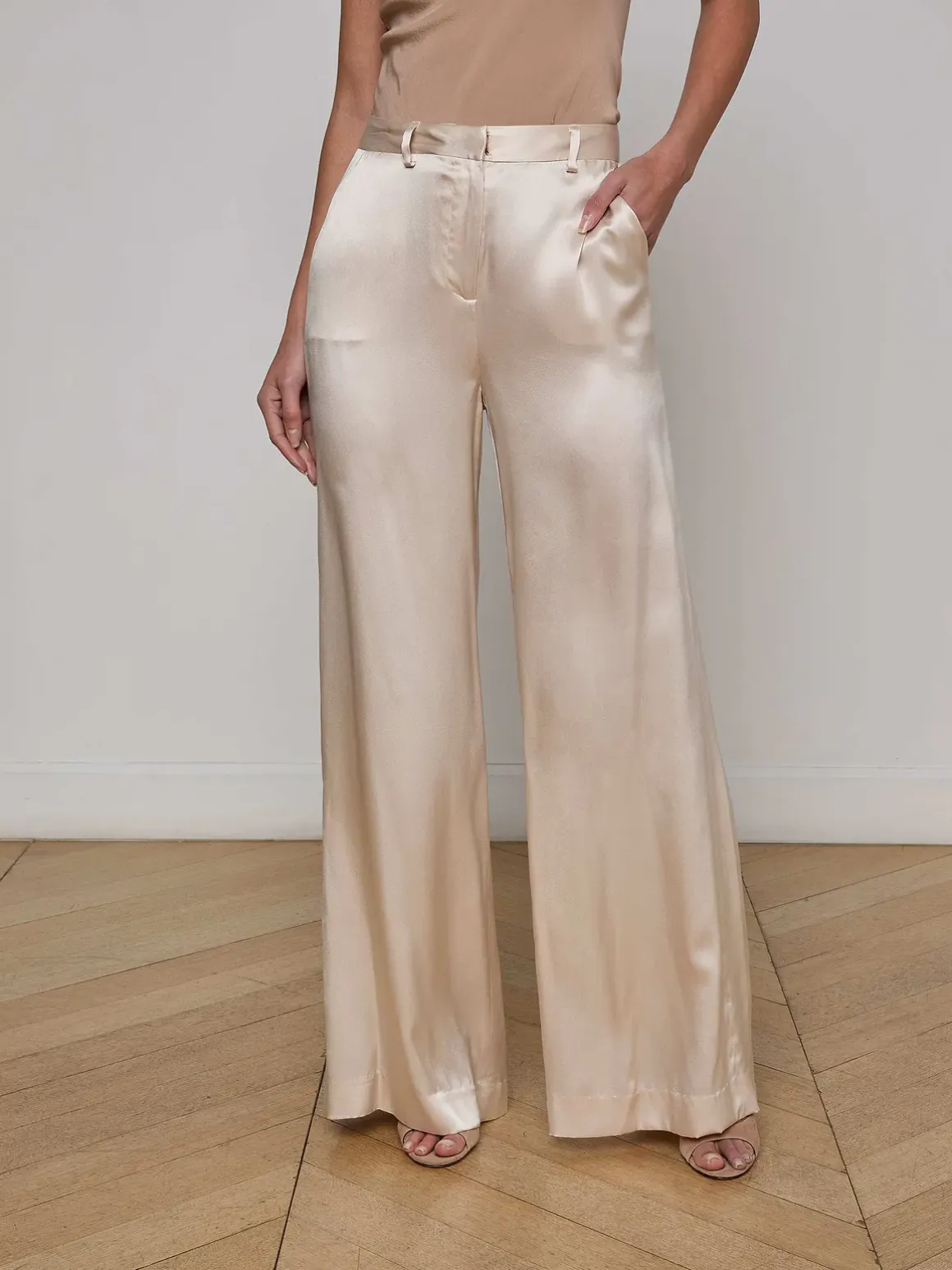 Gavin Silk Wide-Leg Pant