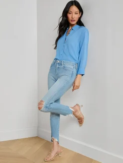 High Line Distressed Skinny Jean