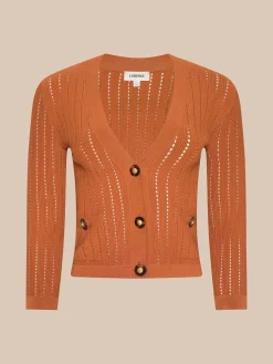 Irvin Pointelle Knit Cardigan