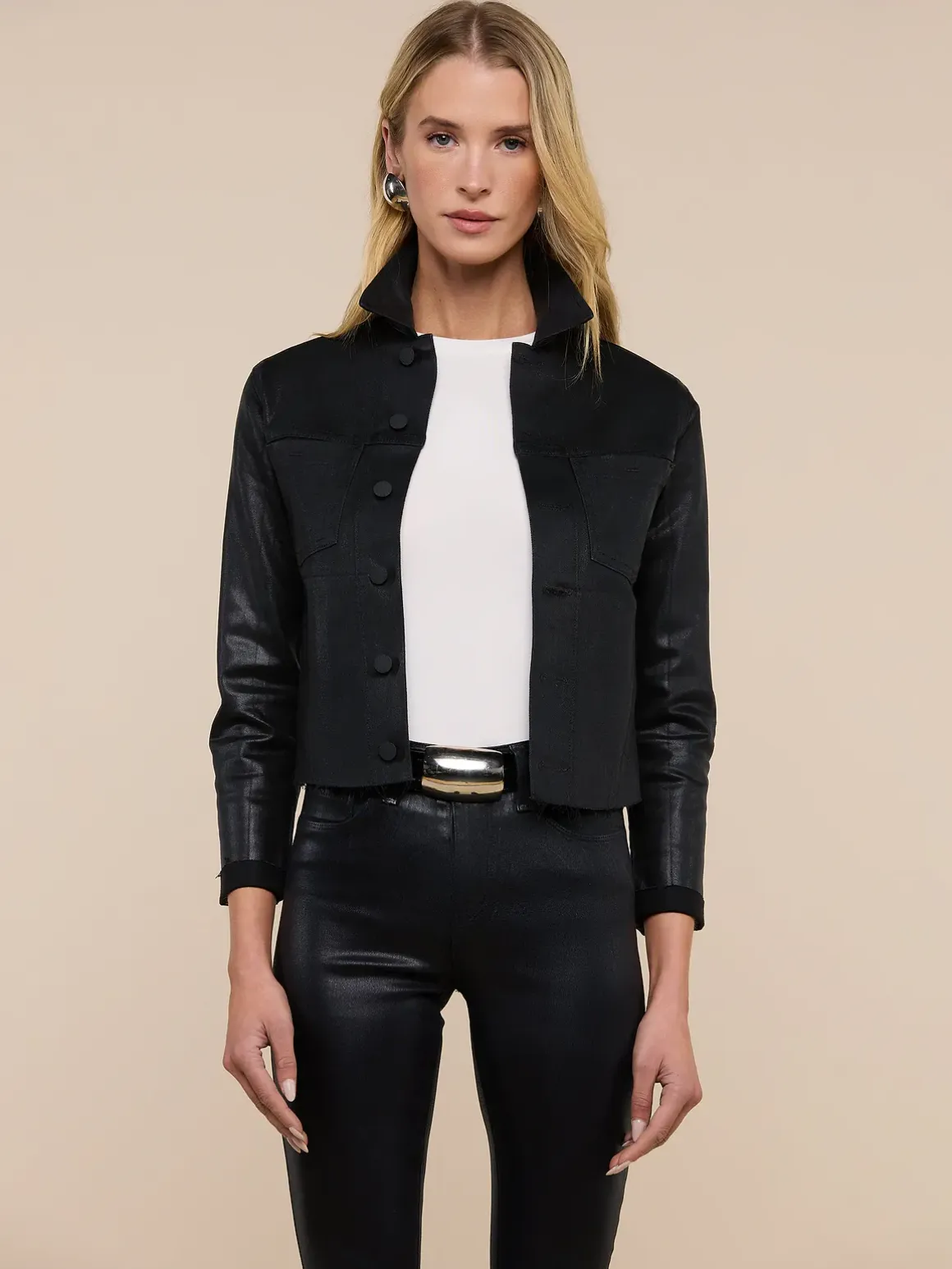 Janelle Coated Jean Jacket