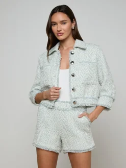 Jia Fringed Tweed Jacket