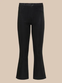 Kendra Coated Cropped Flare Jean