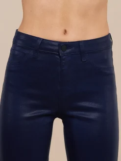 Kendra Coated Cropped Flare Jean