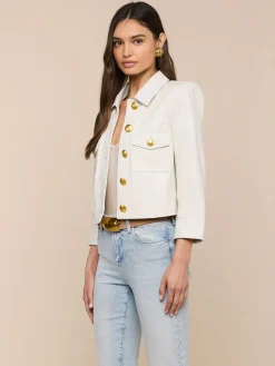 Kumi Cropped Leather Jacket