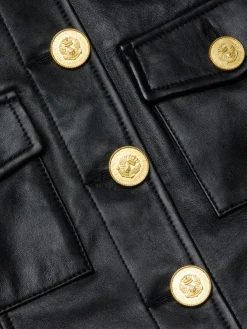 Kumi Cropped Leather Jacket