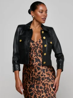 Kumi Cropped Leather Jacket