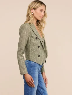 Lila Linen-Blend Blazer