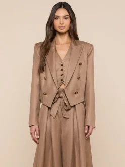 Lila Linen-Blend Blazer