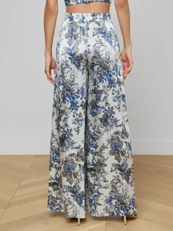 Lillian Silk Wide-Leg Pant