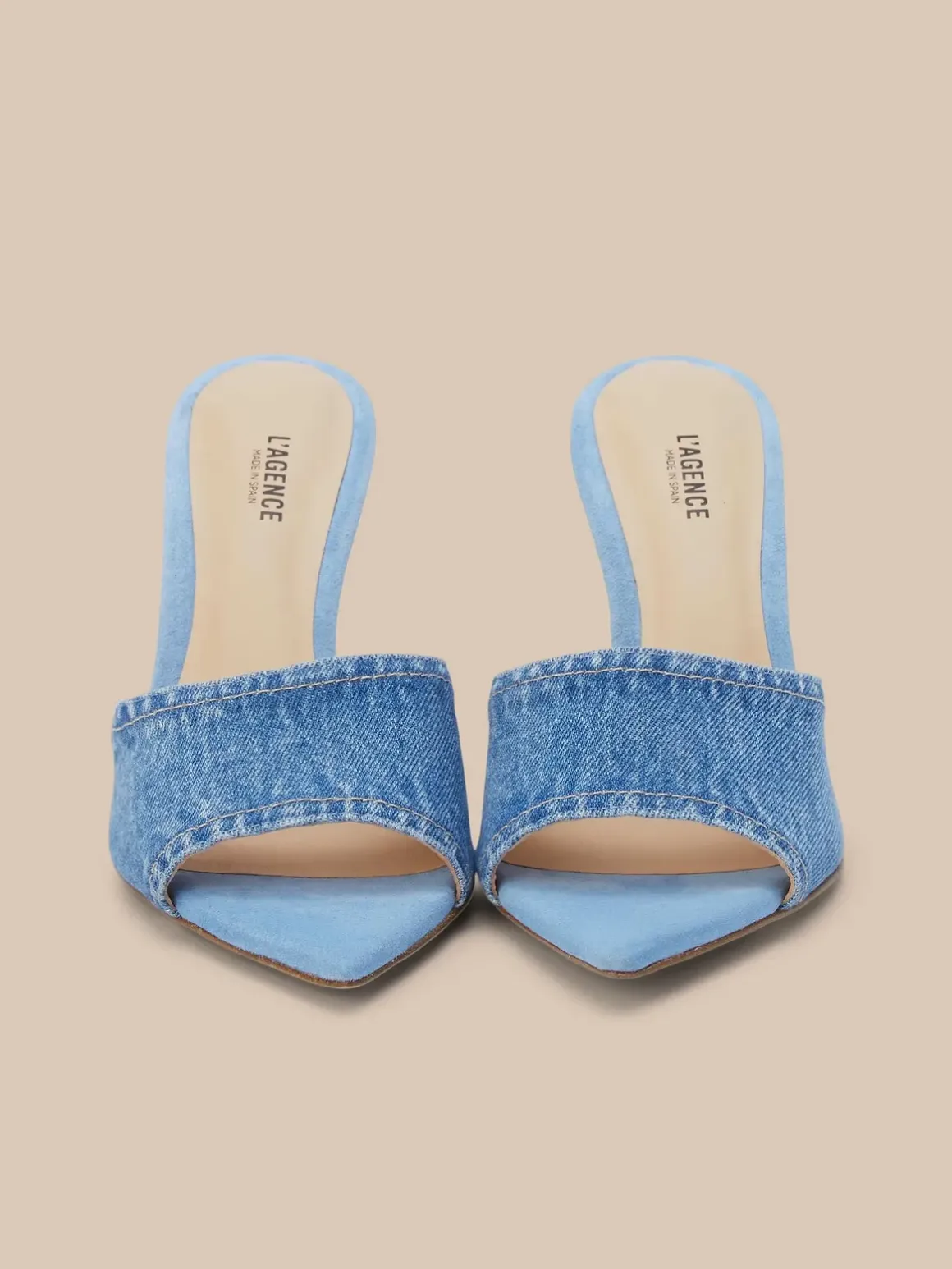 Lolita Denim Open-Toe Mule