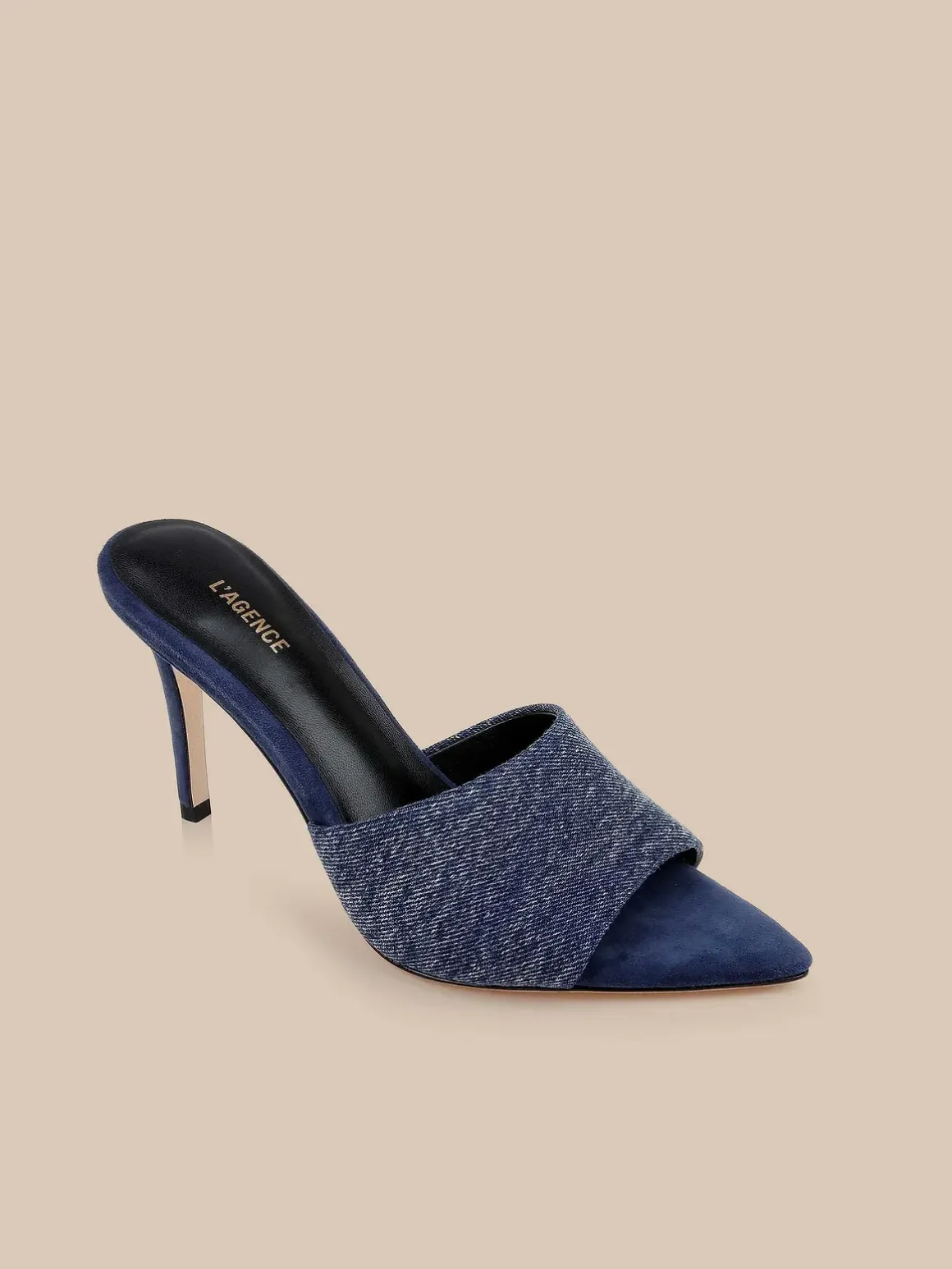 Lolita Denim Open-Toe Mule
