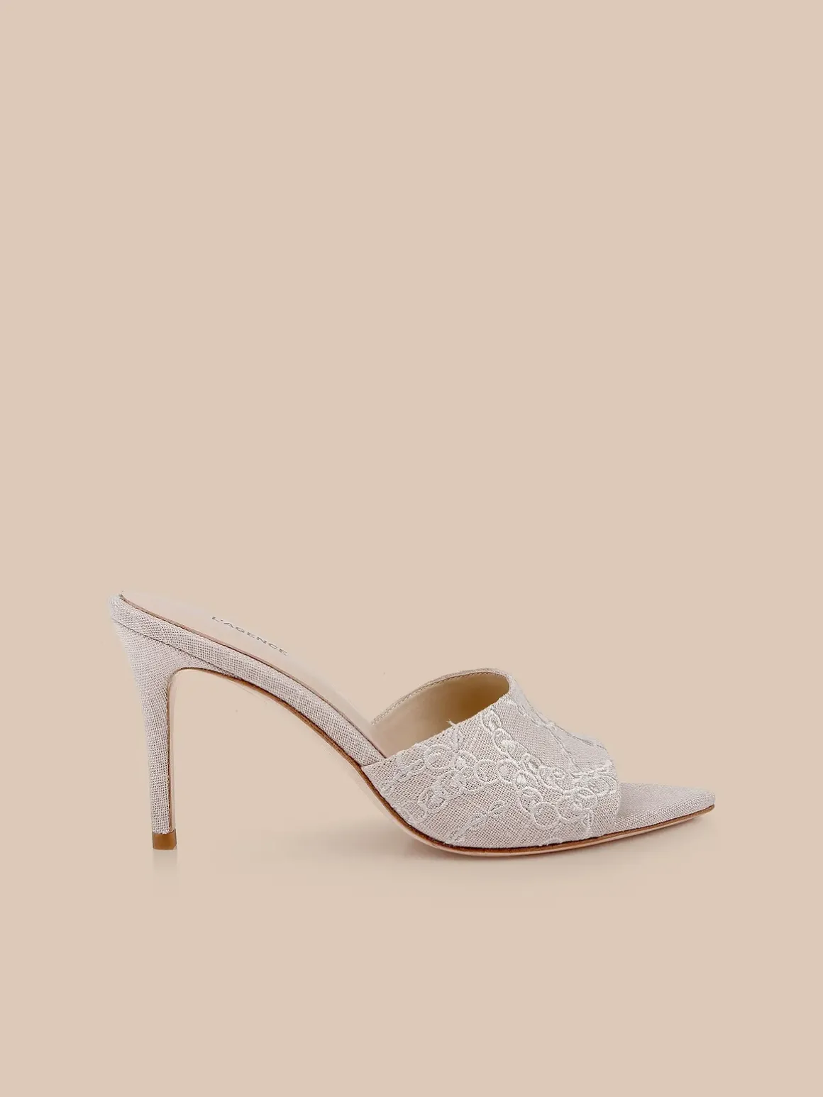 Lolita Linen Open-Toe Mule