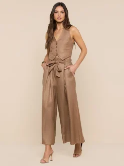 Lowen Linen-Blend Pant