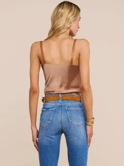 Lux Silk Buckle-Strap Camisole
