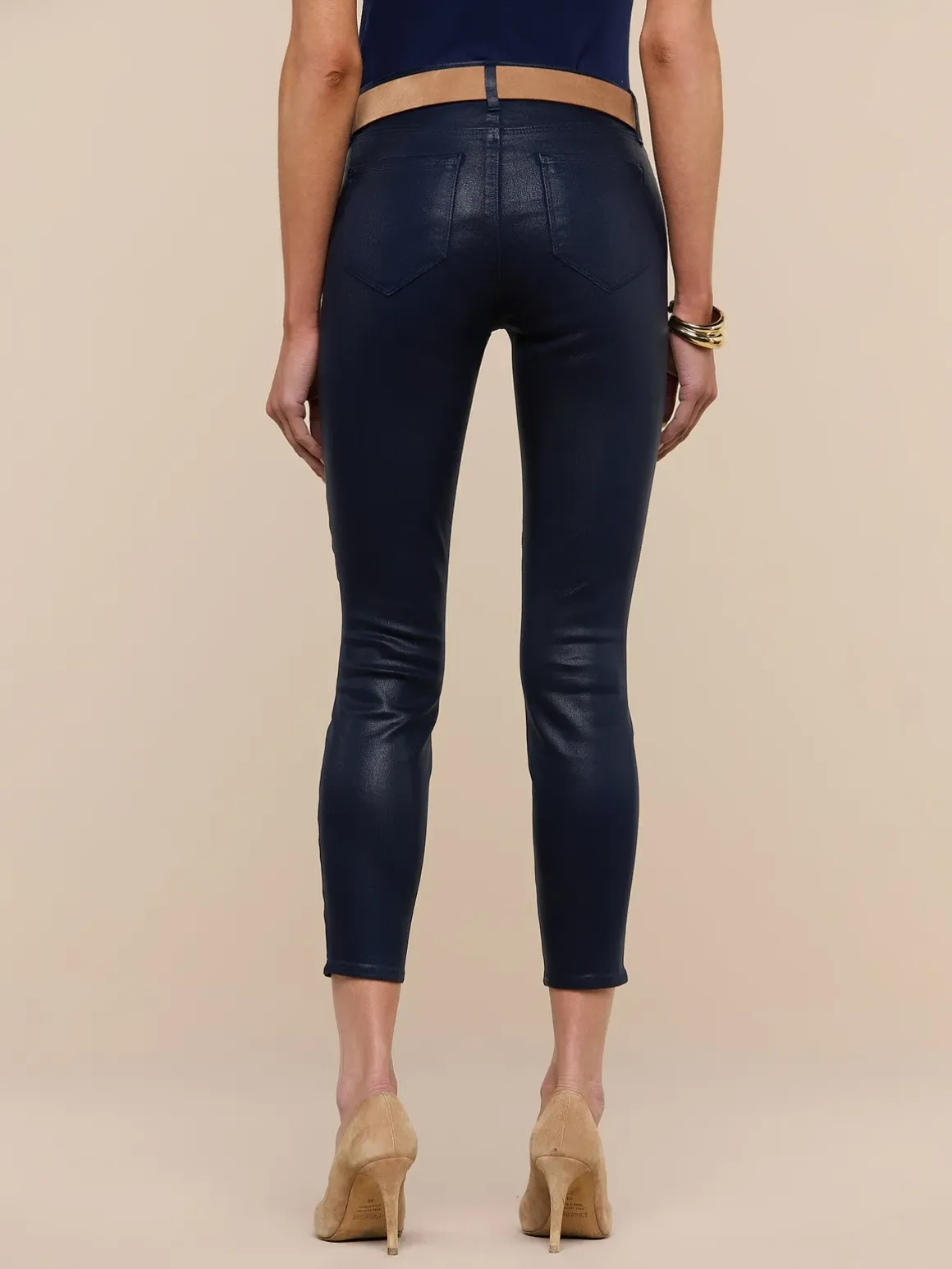 Margot Coated Cropped Skinny Jean