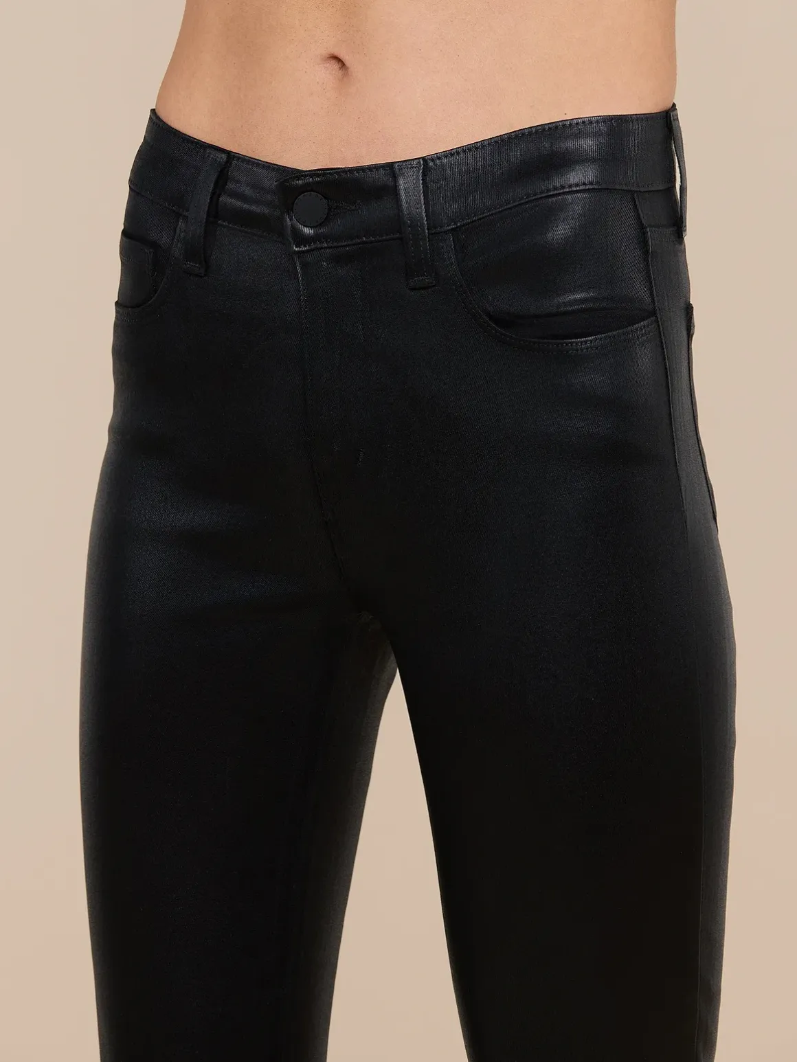 Margot Coated Cropped Skinny Jean