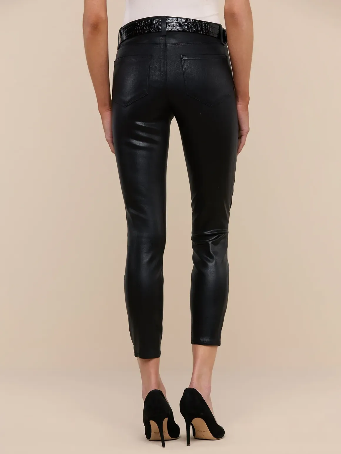 Margot Coated Cropped Skinny Jean