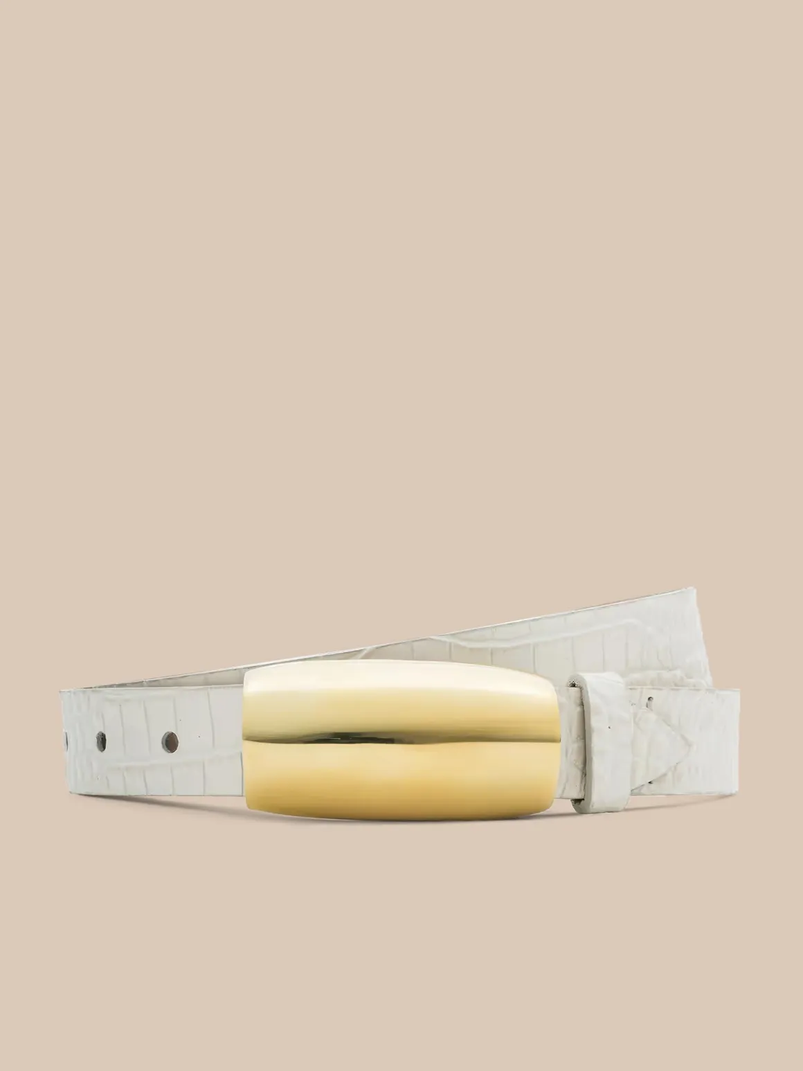 Marlowe Croc-Embossed Leather Belt