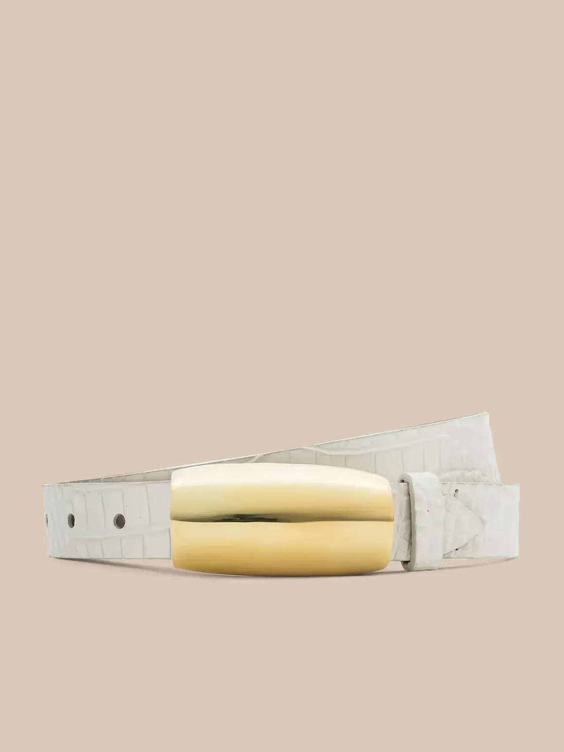 Marlowe Croc-Embossed Leather Belt