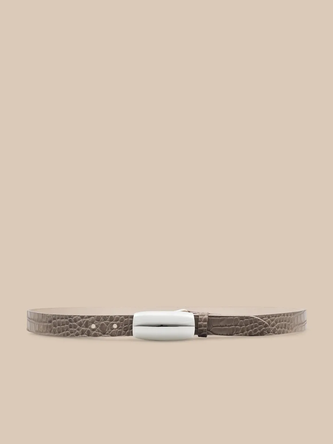 Marlowe Croc-Embossed Leather Belt