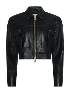 Micah Oversized Leather Jacket
