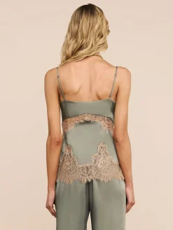 Mitsu Satin Lace Camisole