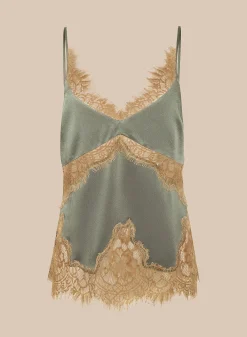 Mitsu Satin Lace Camisole