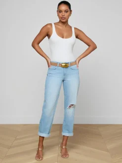 Nevia Slouchy Straight-Leg Jean