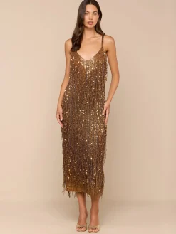 Noella Sequin Fringe Dress