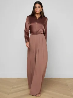 Nova Pleated Wide-Leg Pant