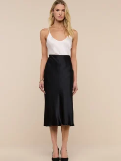 Perin Silk Midi Skirt