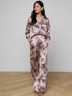 Pilar Silk Wide-Leg Pant