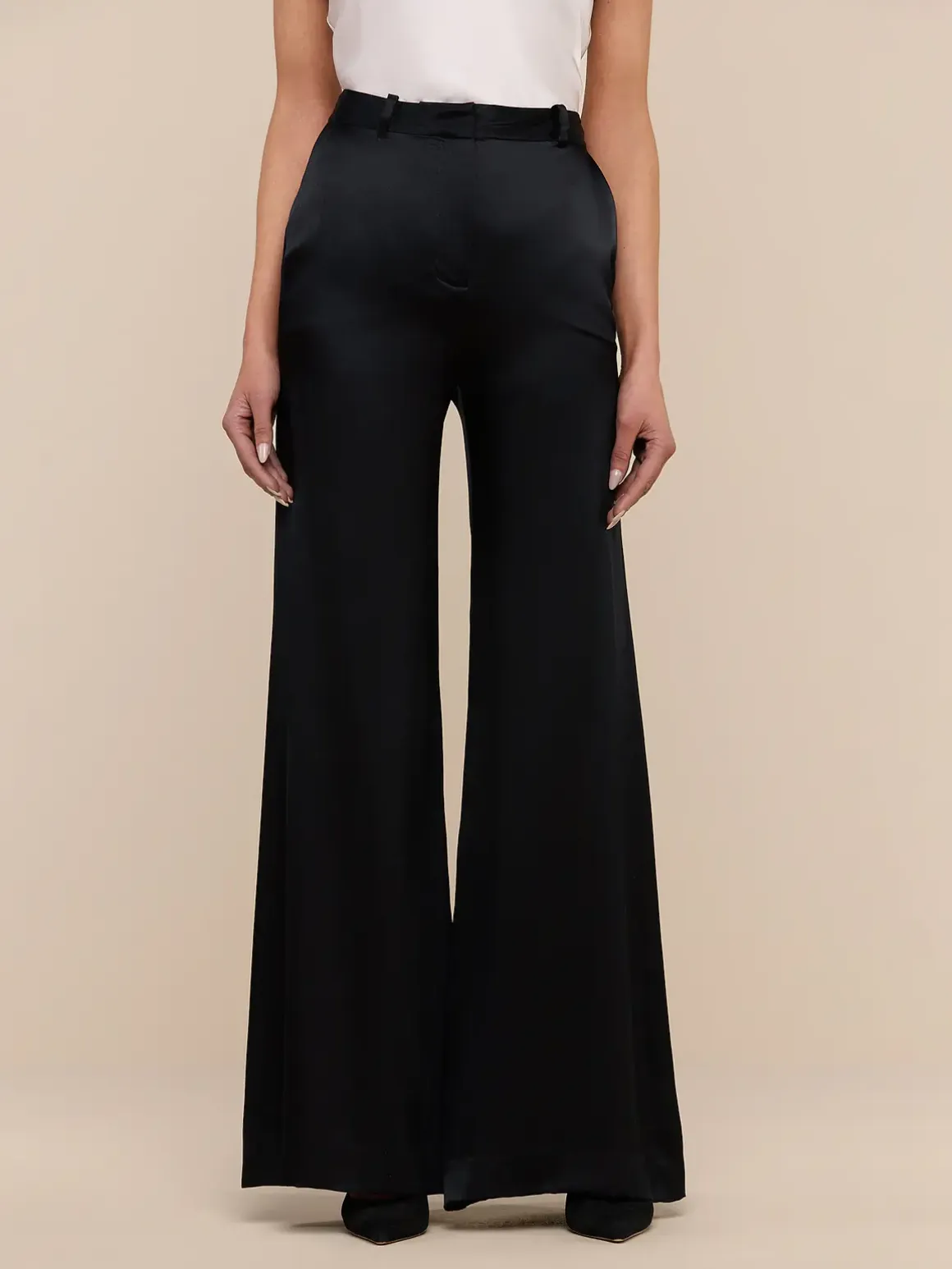 Pilar Silk Wide-Leg Pant