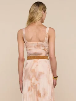 Rasha Shirred Mesh Tank