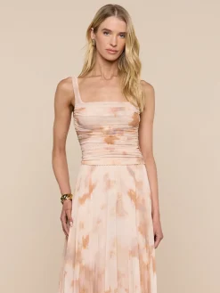 Rasha Shirred Mesh Tank